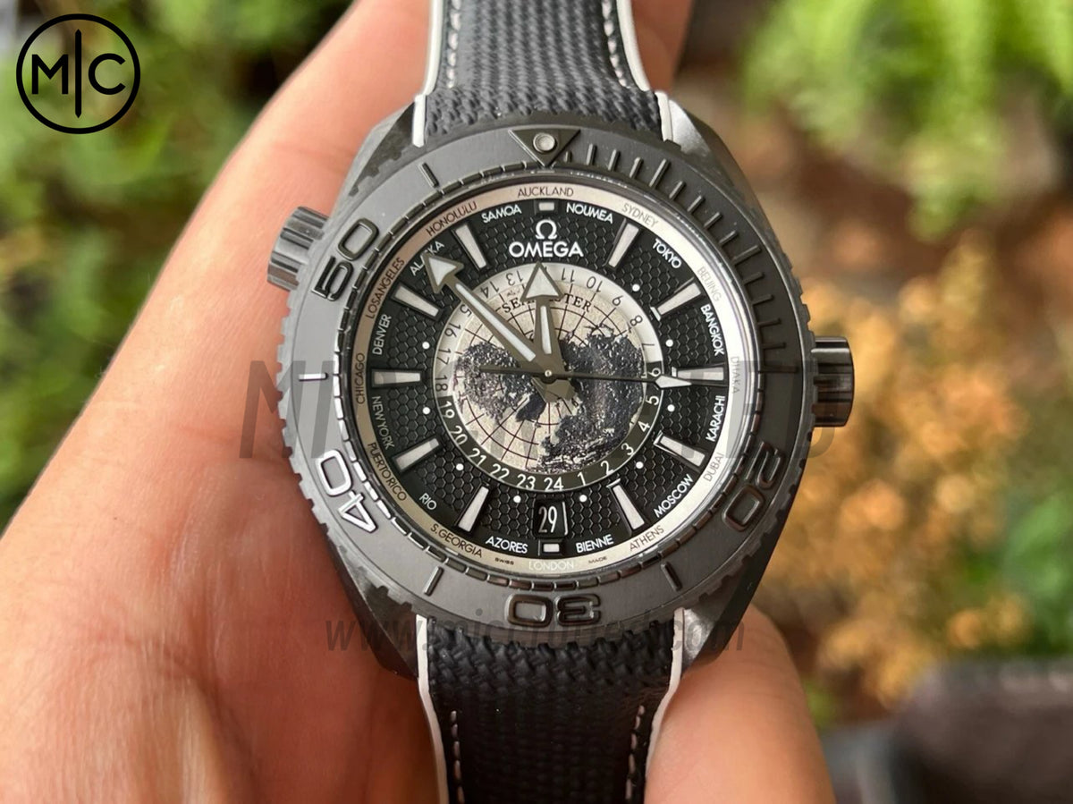 Planet Ocean 45.5mm GMT Worldtimer Real Ceramic Black/White – Premium Edition