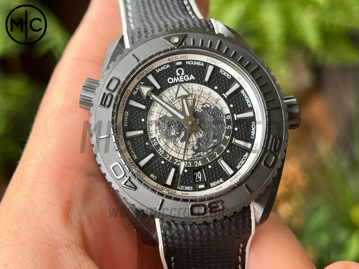 Planet Ocean 45.5mm GMT Worldtimer Real Ceramic Black/White – Premium Edition