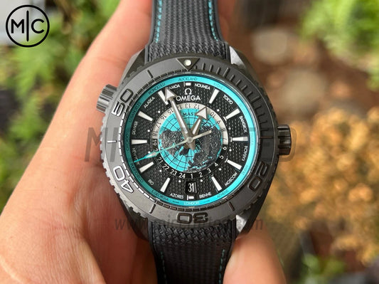 Planet Ocean 45.5mm GMT Worldtimer Real Ceramic Black/Blue – Premium Edition