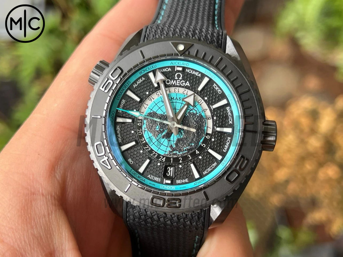 Planet Ocean 45.5mm GMT Worldtimer Real Ceramic Black/Blue – Premium Edition