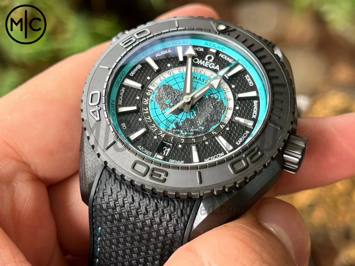 Planet Ocean 45.5mm GMT Worldtimer Real Ceramic Black/Blue – Premium Edition