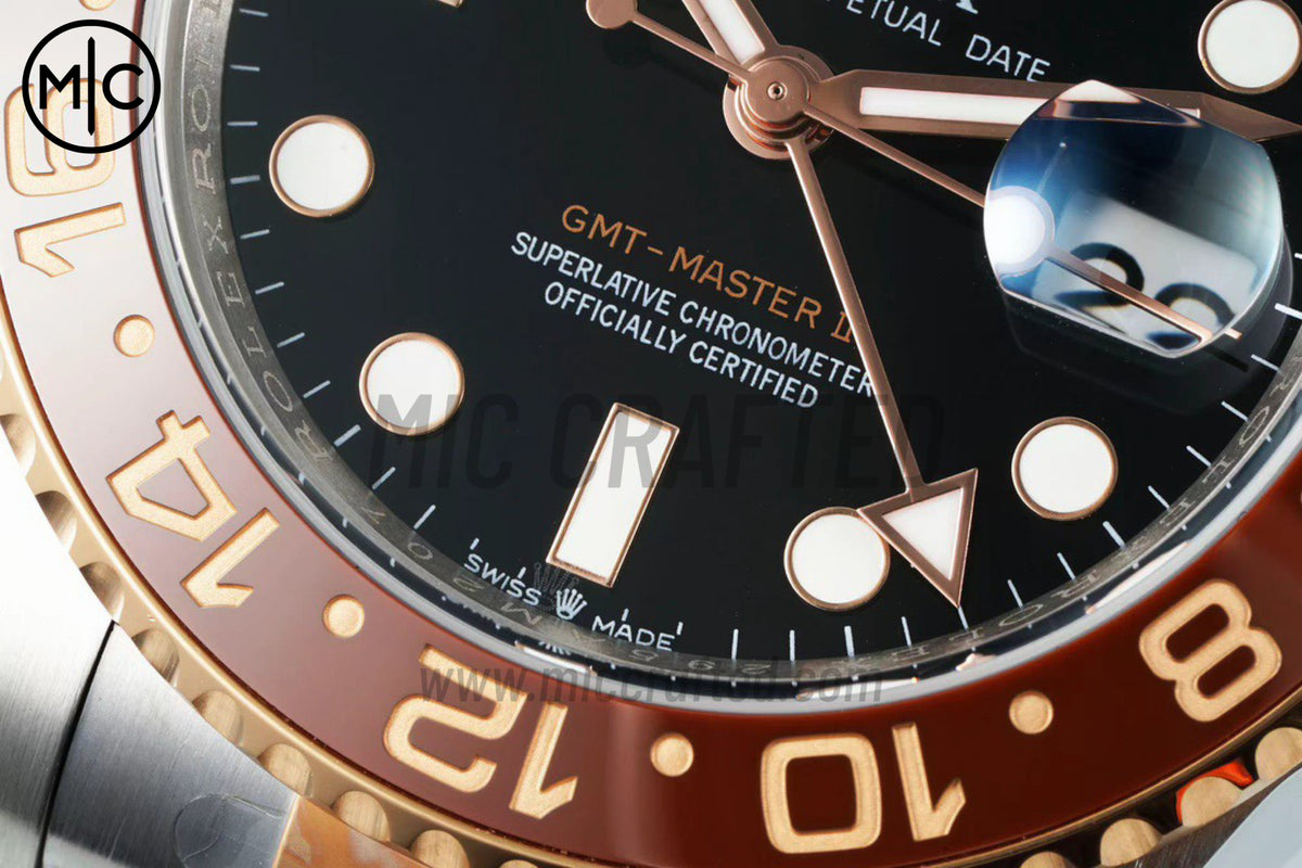 GMT Master II 126711 CHNR 904L 精鋼,搭配精鋼/玫瑰金錶帶 - 高級版