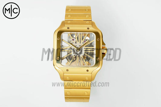 Santos Skeleton 40mm RG Skeleton Dial on RG Bracelet – Premium Edition
