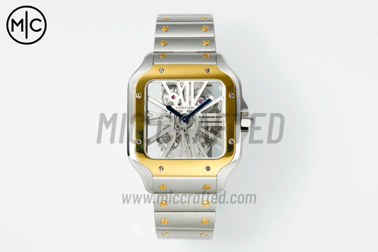 Santos Skeleton 40mm SS/YG Skeleton Dial on SS/YG Bracelet – Premium Edition