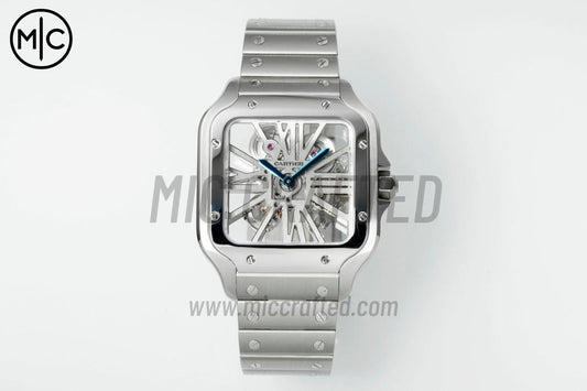 Santos Skeleton 40mm SS Skeleton Dial on SS SmartLink Bracelet – Premium Edition