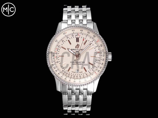 Navitimer 41mm Date SS Cream Dial on SS Bracelet – Premium Edition