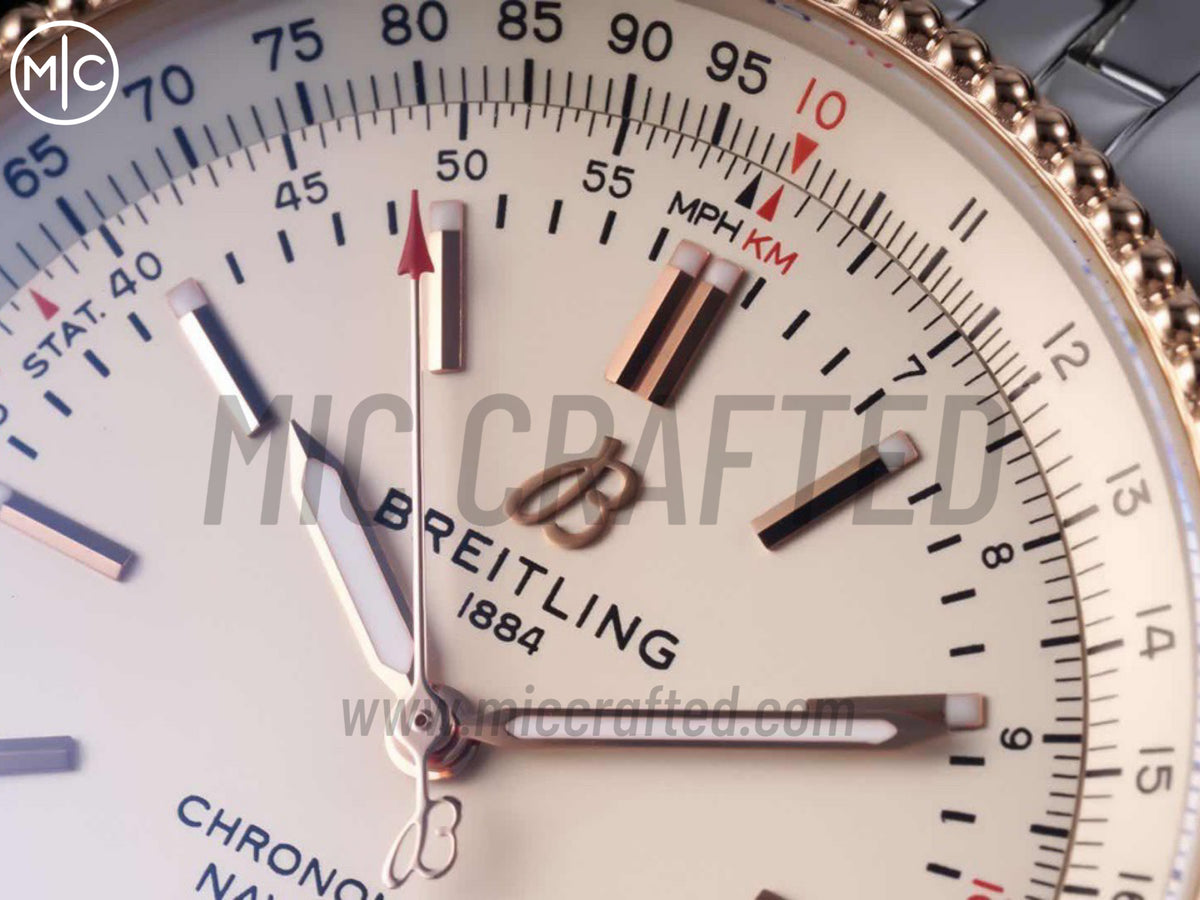 Navitimer 41mm Date SS 奶油色錶盤 RG 錶圈配 SS 錶鏈 – Premium Edition