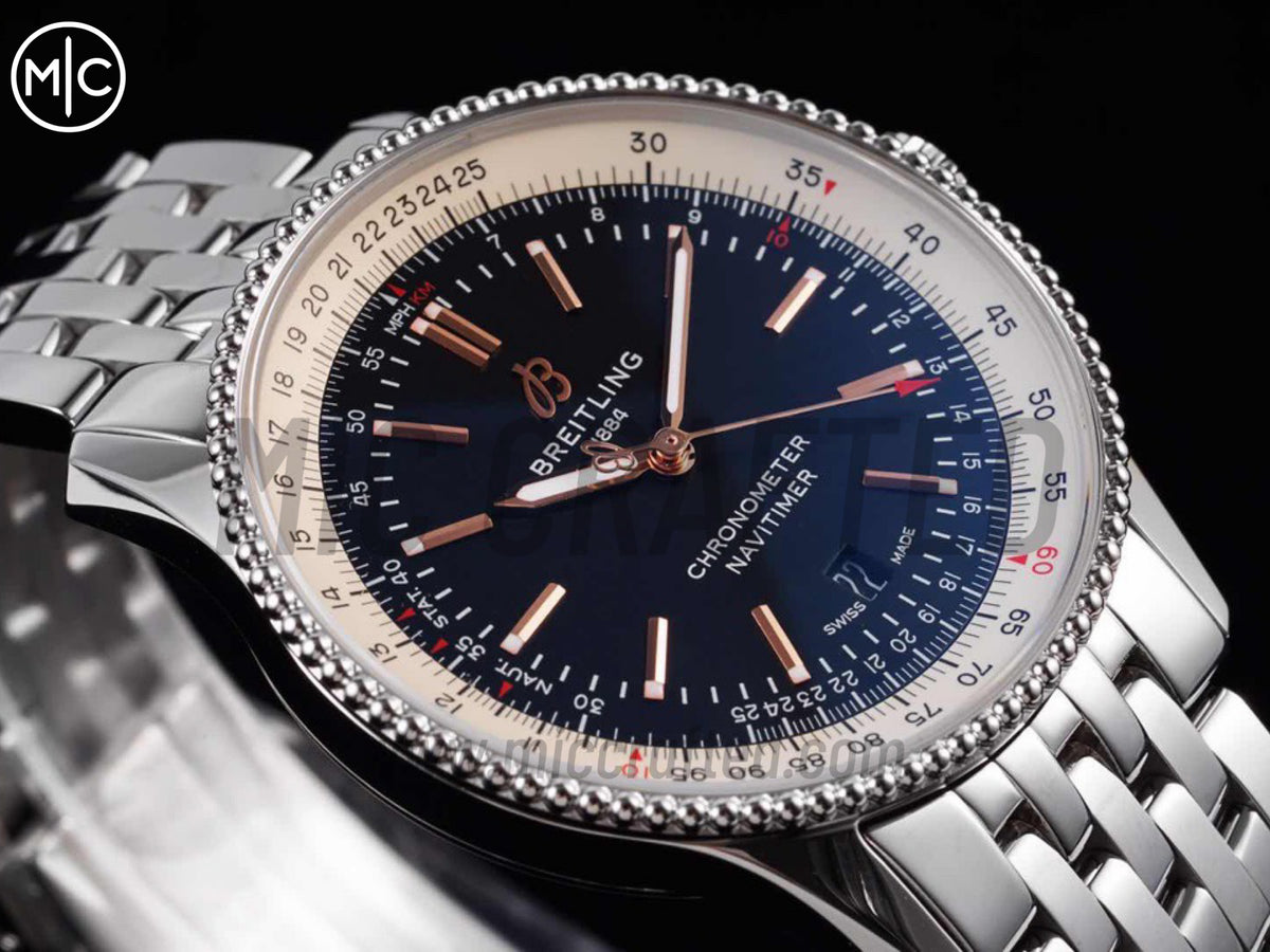 Navitimer 41mm Date SS 黑色錶盤配 SS 錶鏈 – Premium Edition
