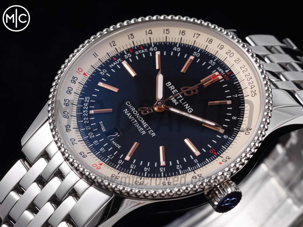 Navitimer 41mm Date SS 黑色錶盤配 SS 錶鏈 – Premium Edition