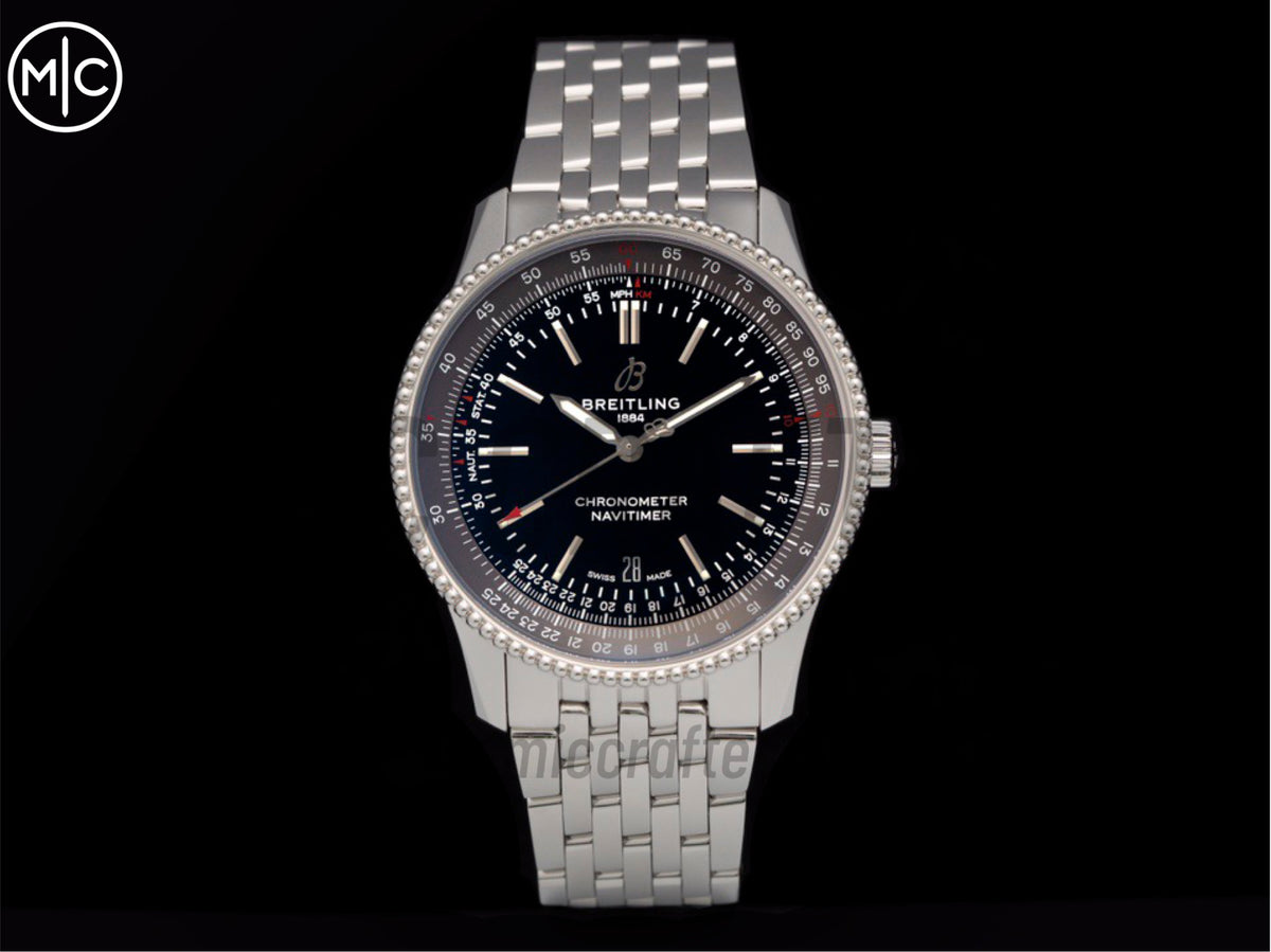 Navitimer 41mm Date SS 黑色錶盤配 SS 錶鏈 – Premium Edition