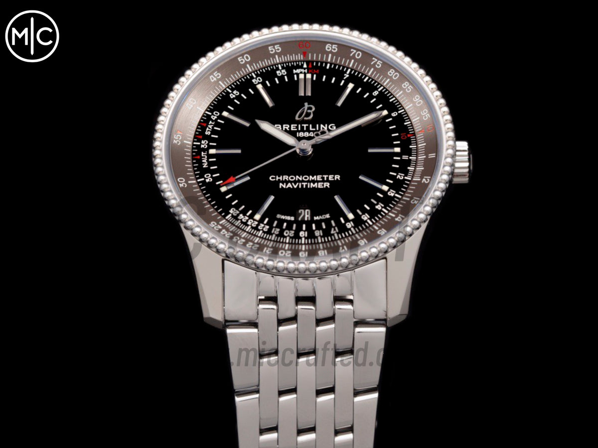 Navitimer 41mm Date SS 黑色錶盤配 SS 錶鏈 – Premium Edition