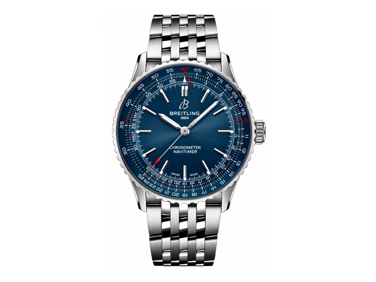 Navitimer Automatic 41mm SS 藍色錶盤配 SS 錶鏈 – Premium Edition
