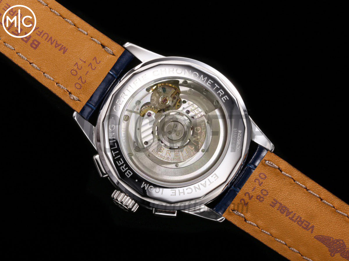 Premier B01 Chrono SS 42mm 藍色/黑色錶盤配藍色皮革錶帶 – Premium Edition