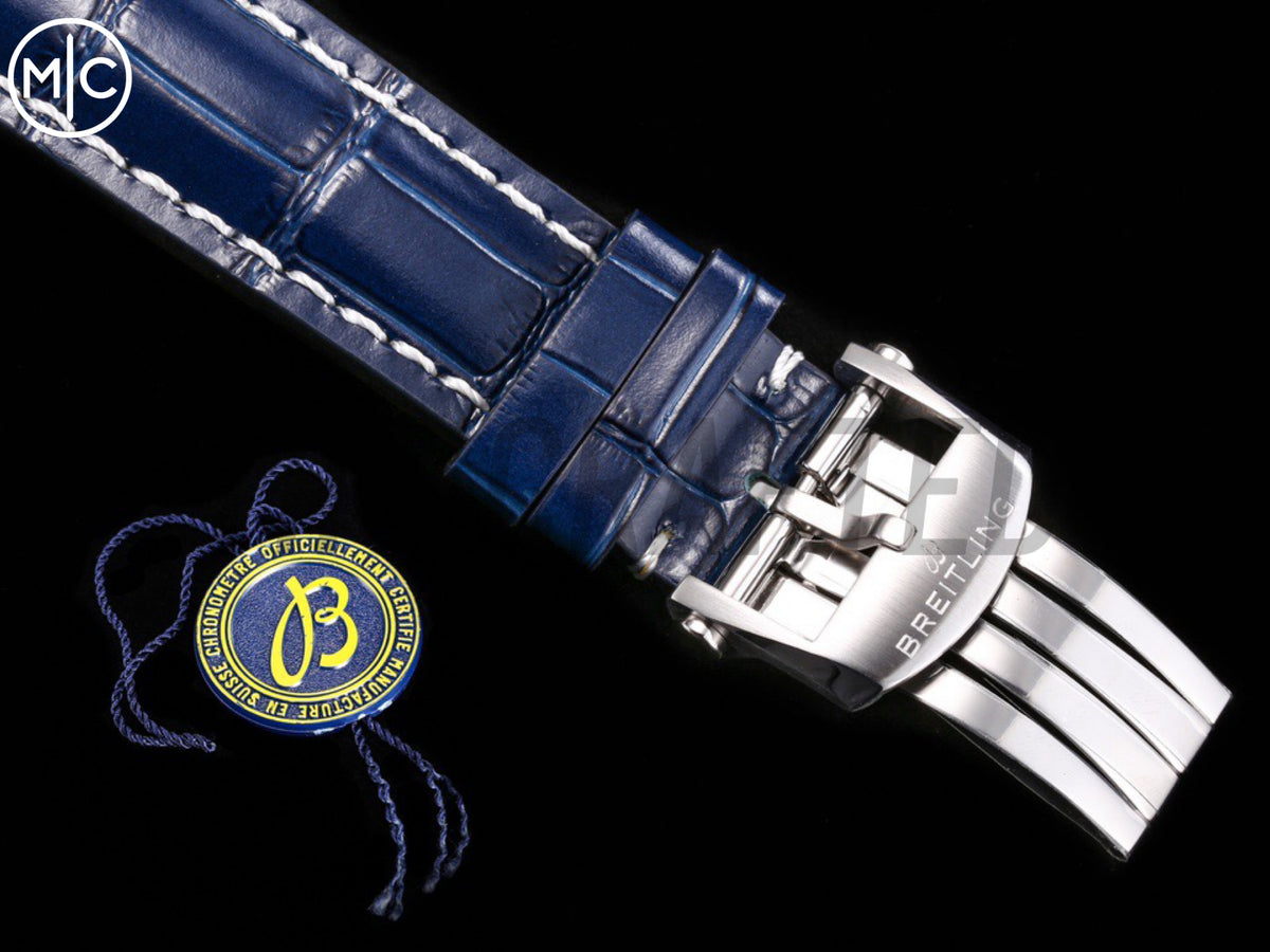 Premier B01 Chrono SS 42mm 藍色/黑色錶盤配藍色皮革錶帶 – Premium Edition