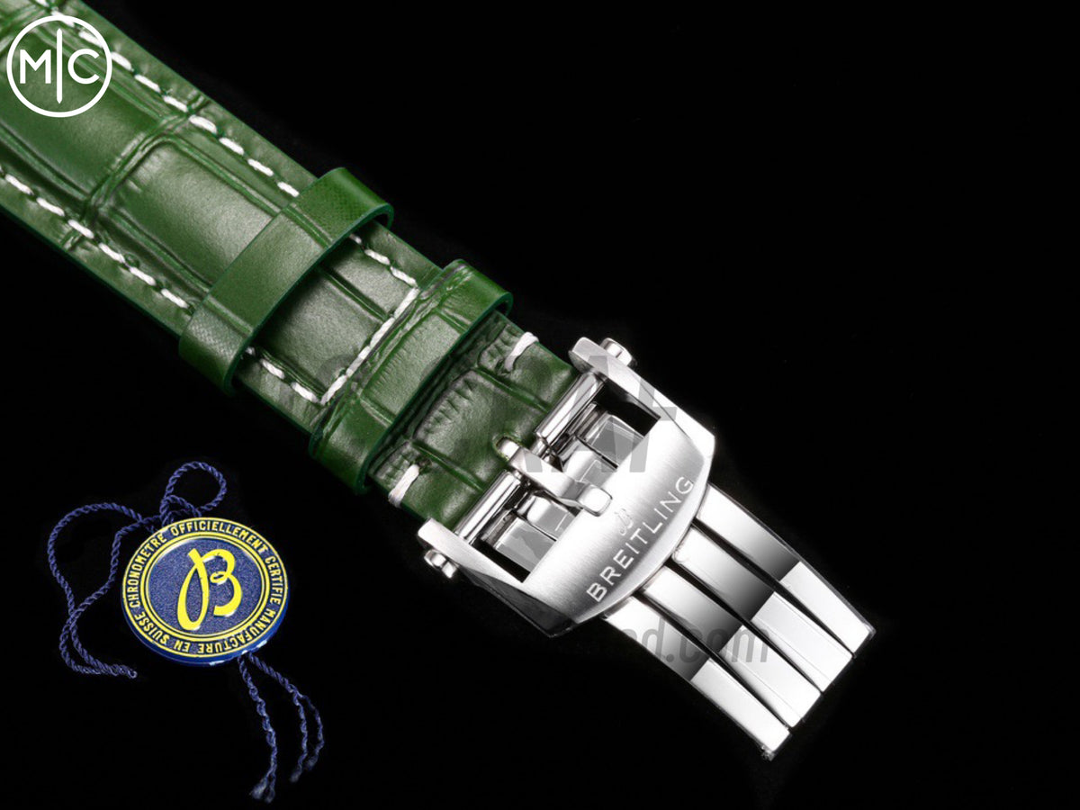 Premier B01 Chrono SS 42mm 綠色錶盤配綠色皮革錶帶 – Premium Edition