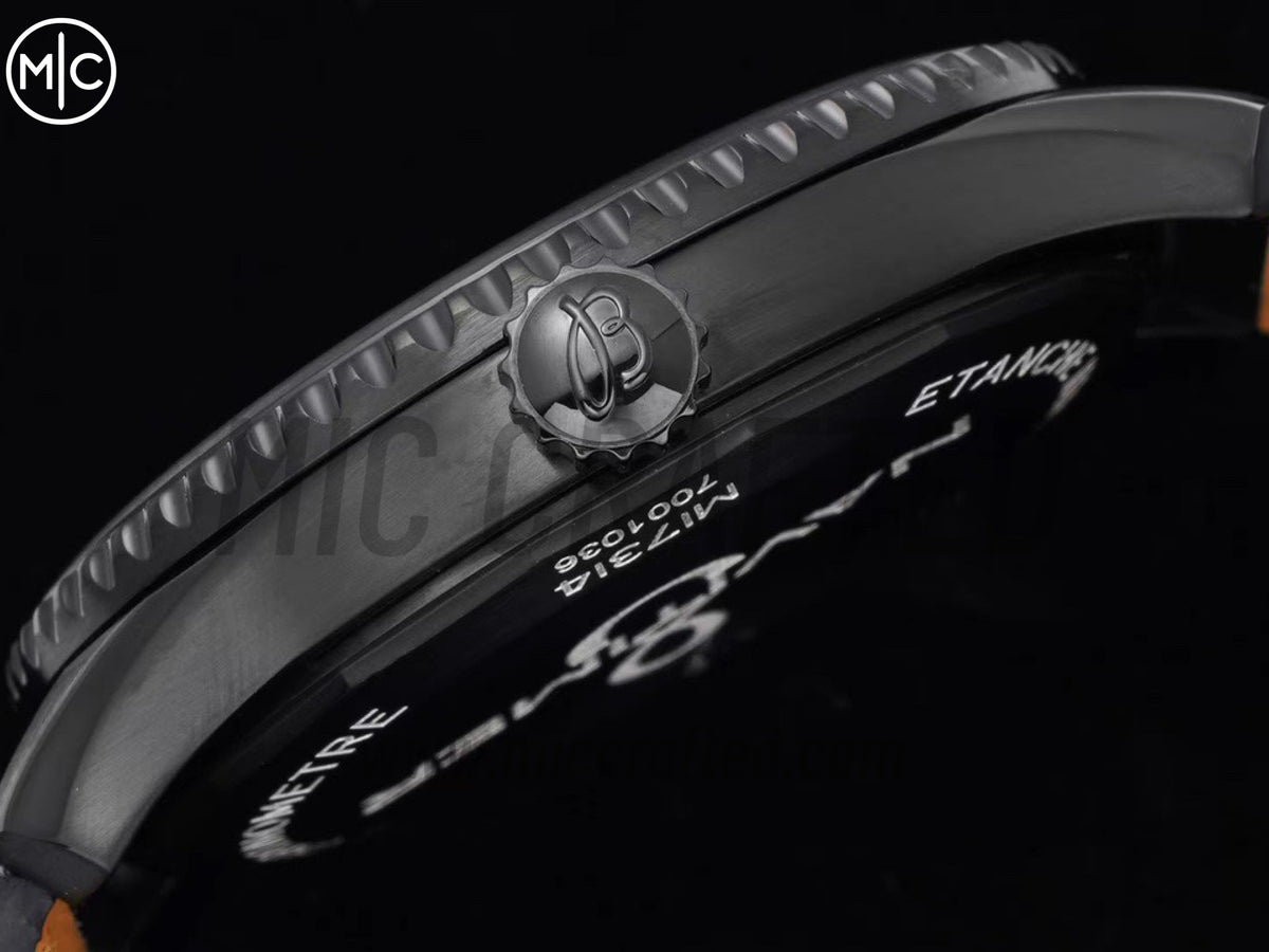 Aviator 8 41mm DLC 黑色錶面搭配黑色皮革錶帶 - 尊貴版