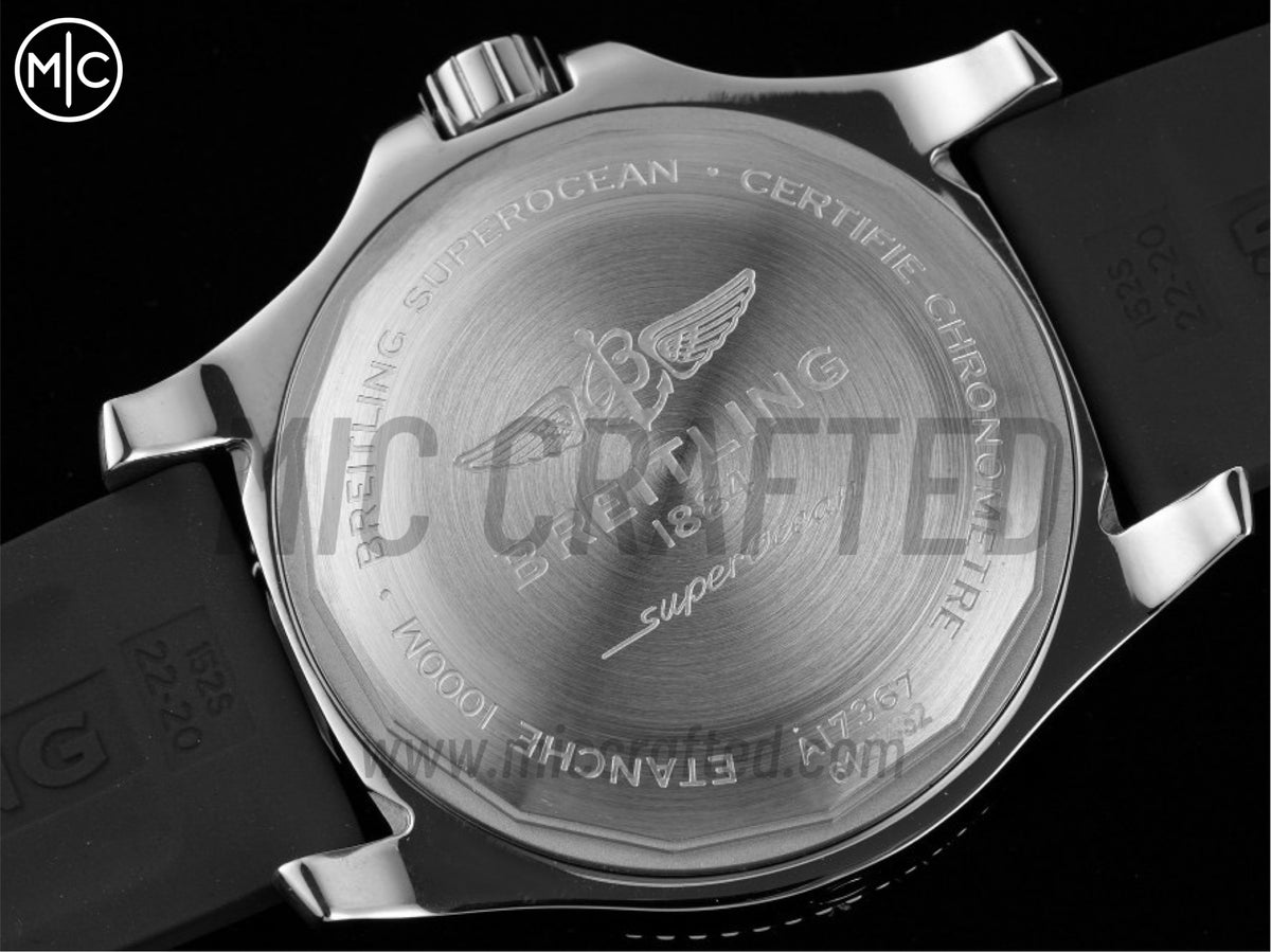 Superocean Automatic 44mm 不鏽鋼黑色錶面、黑色錶圈搭配黑色橡膠錶帶 - 尊貴版