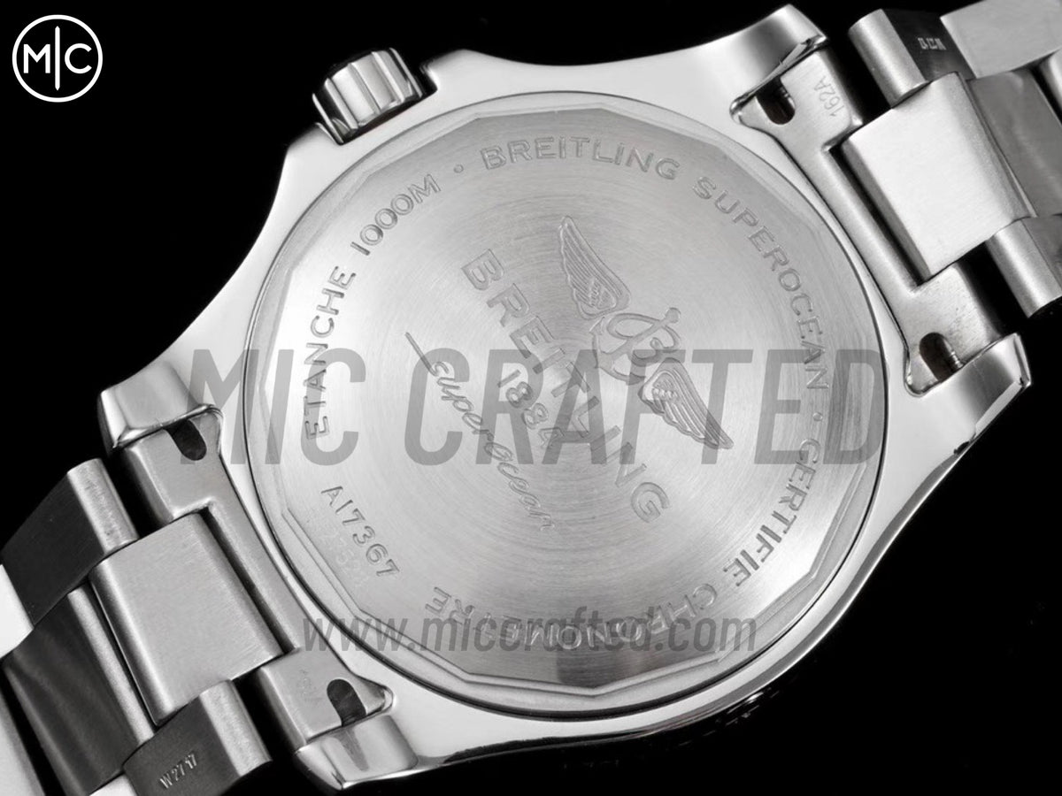 Superocean Automatic 44mm 不鏽鋼黑黃雙色錶面、黑色錶圈搭配不鏽鋼錶鏈 - 尊貴版