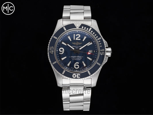 Superocean Automatic 44mm SS Blue Dial Blue Bezel on SS Bracelet – Premium Edition