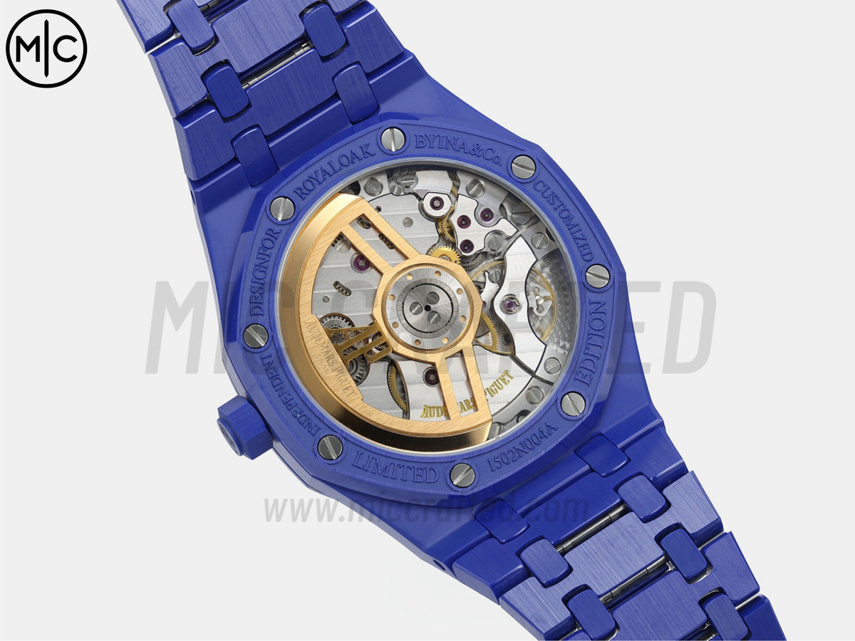 Royal Oak 41mm 15500 Blue Ceramic Blue Dial on Blue Ceramic Bracelet – Handcrafted Version
