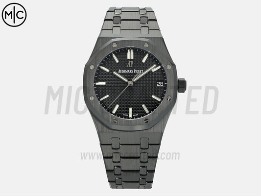 Royal Oak 41mm 15500 Black Ceramic Black Dial on Black Ceramic Bracelet – Handcrafted Version