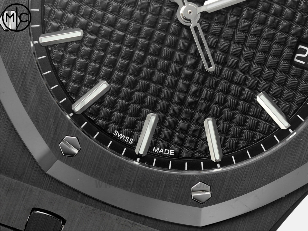 Royal Oak 41mm 15500 Black Ceramic Black Dial on Black Ceramic Bracelet – Handcrafted Version