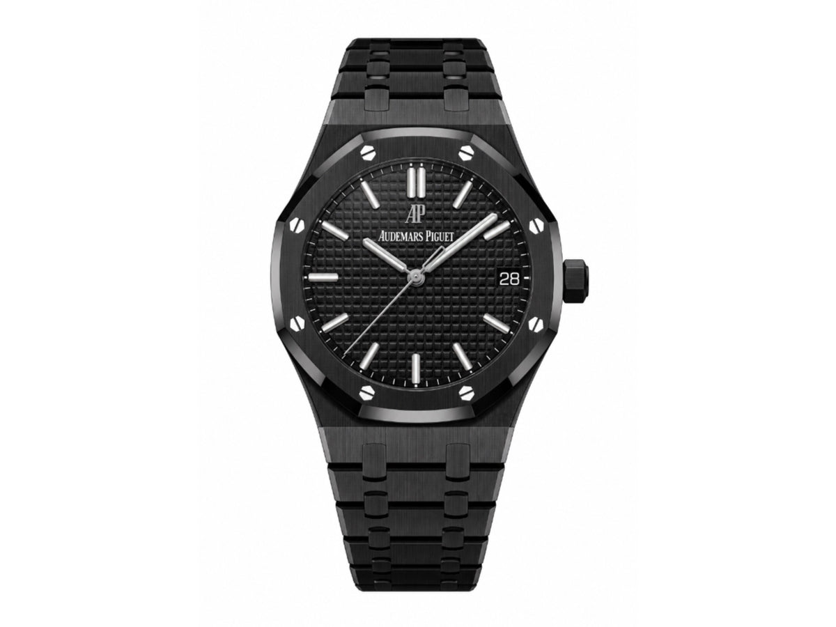 Royal Oak 41mm 15500 Black Ceramic Black Dial on Black Ceramic Bracelet – Handcrafted Version