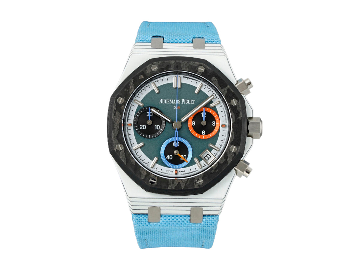 Royal Oak Chrono 皇家橡樹計時碼錶 DIW 26240 41mm 石英纖維/NY 綠色錶盤 - 手工製作版