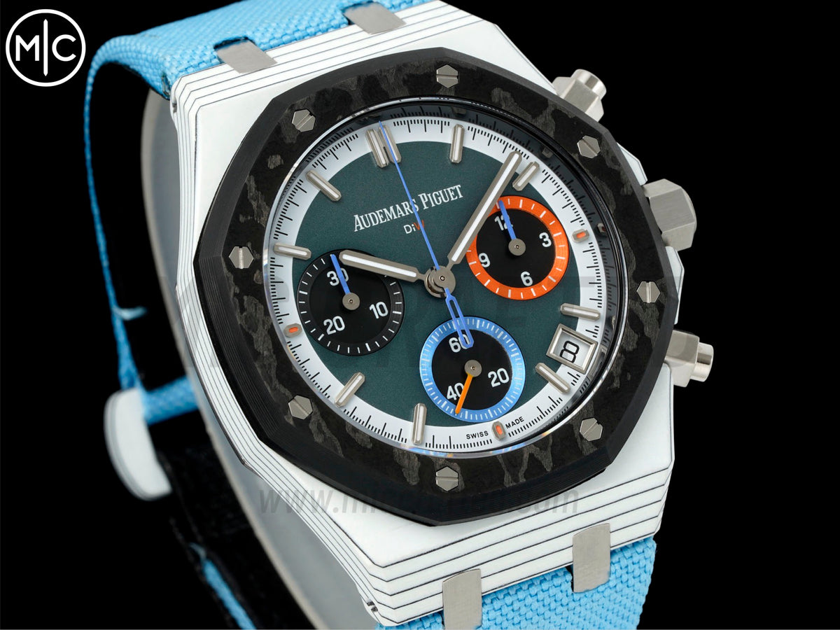 Royal Oak Chrono 皇家橡樹計時碼錶 DIW 26240 41mm 石英纖維/NY 綠色錶盤 - 手工製作版