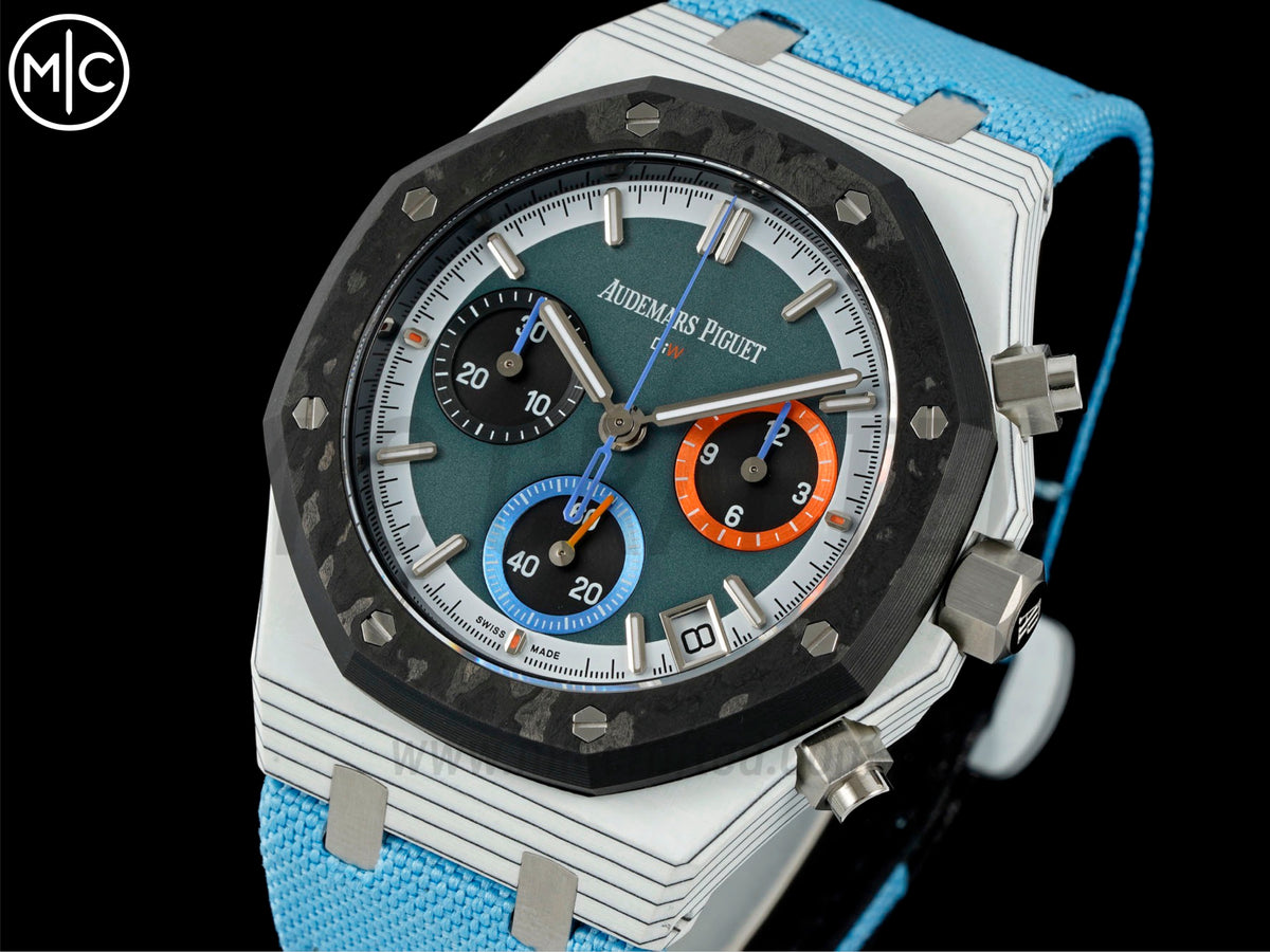 Royal Oak Chrono 皇家橡樹計時碼錶 DIW 26240 41mm 石英纖維/NY 綠色錶盤 - 手工製作版