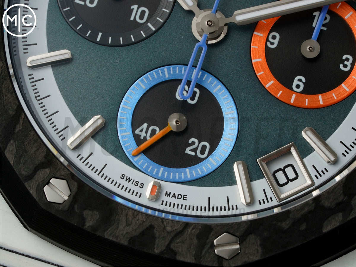 Royal Oak Chrono 皇家橡樹計時碼錶 DIW 26240 41mm 石英纖維/NY 綠色錶盤 - 手工製作版