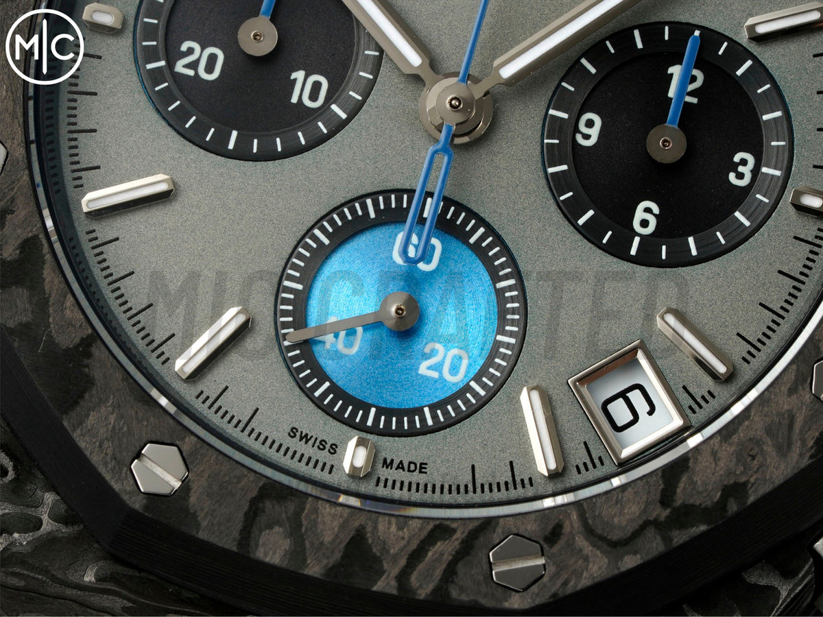 Royal Oak Chrono 皇家橡樹計時碼錶 DIW 26240 41mm 石英纖維/NY 灰褐色錶盤 - 手工製作版