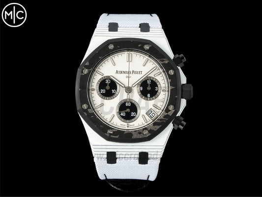 Royal Oak Chrono DIW 26240 41mm Quartz Fiber/NY White Dial – Handcrafted Version