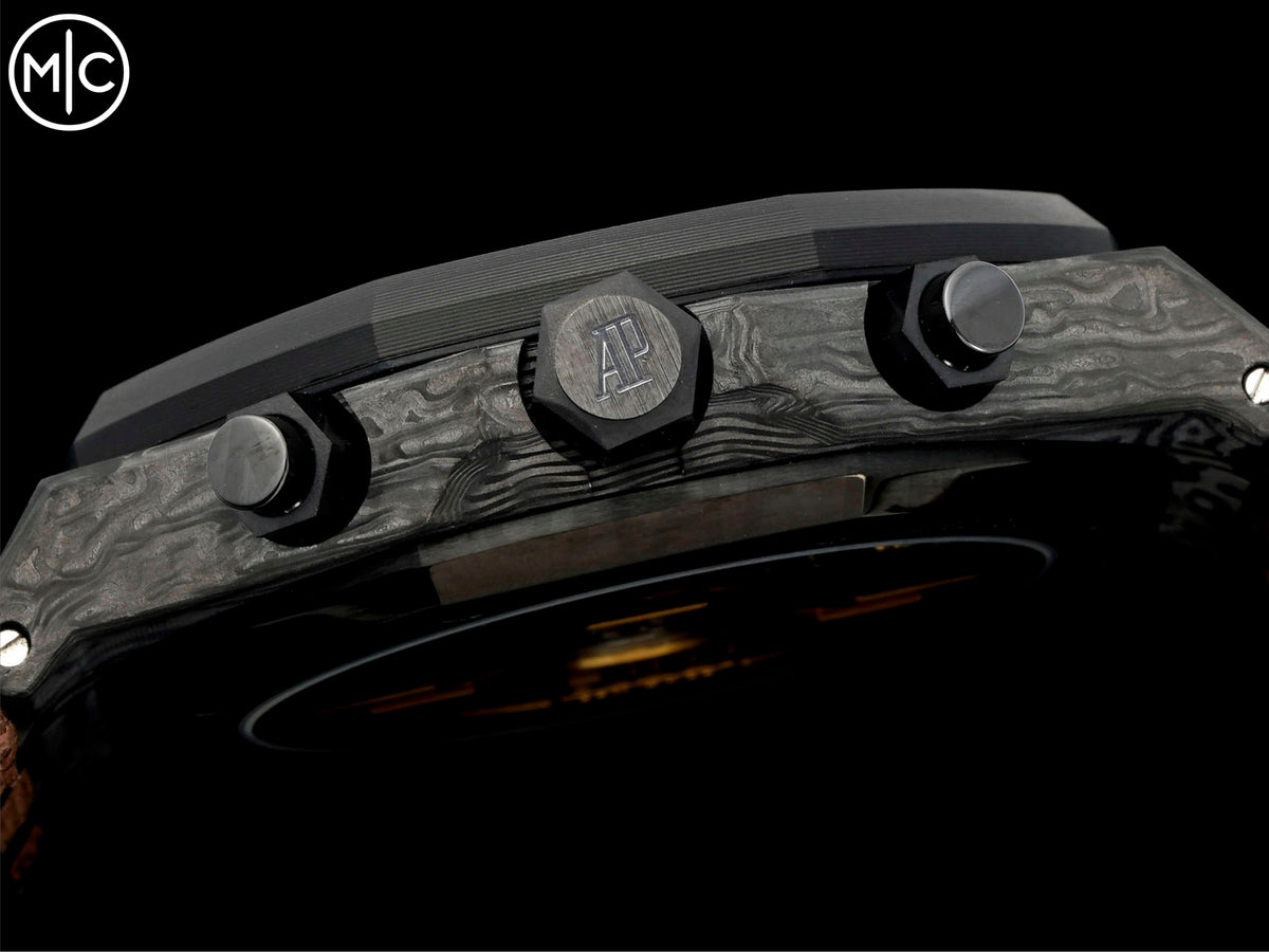 Royal Oak Chrono 皇家橡樹計時碼錶 DIW 26240 41mm 石英纖維/NY 奶油象牙色錶盤 - 手工製作版