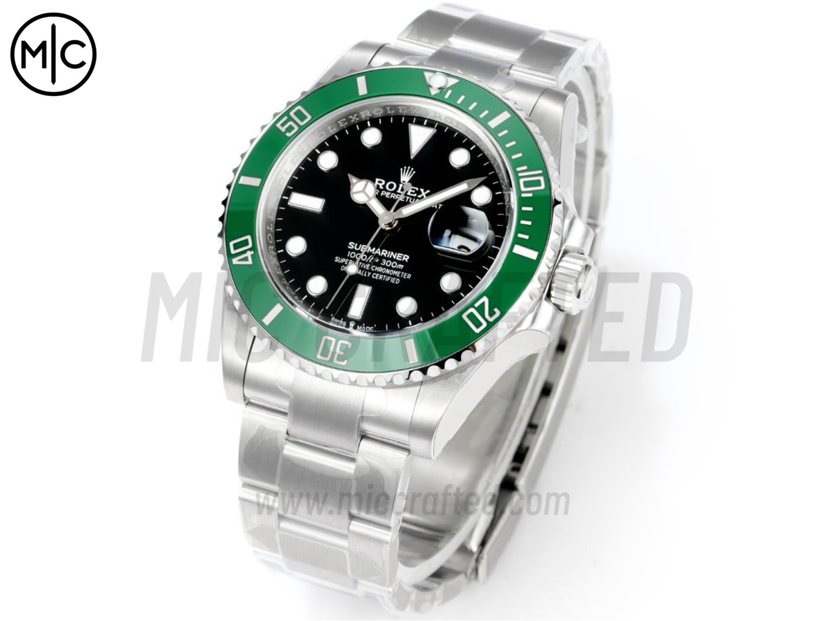 Submariner 潛航者型 41mm 126610 LV Starbucks 904L 不鏽鋼黑色錶盤,配不鏽鋼鍊帶 - 高級版