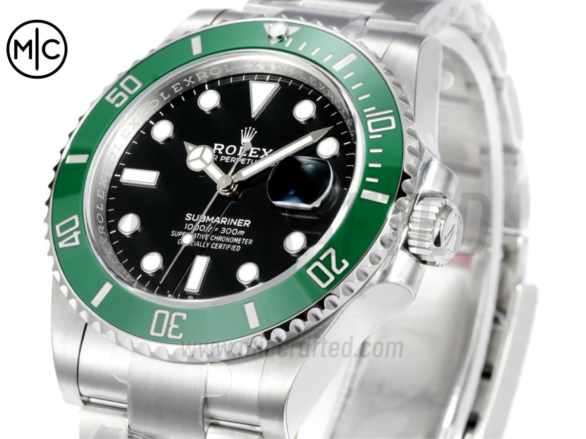 Submariner 潛航者型 41mm 126610 LV Starbucks 904L 不鏽鋼黑色錶盤,配不鏽鋼鍊帶 - 高級版