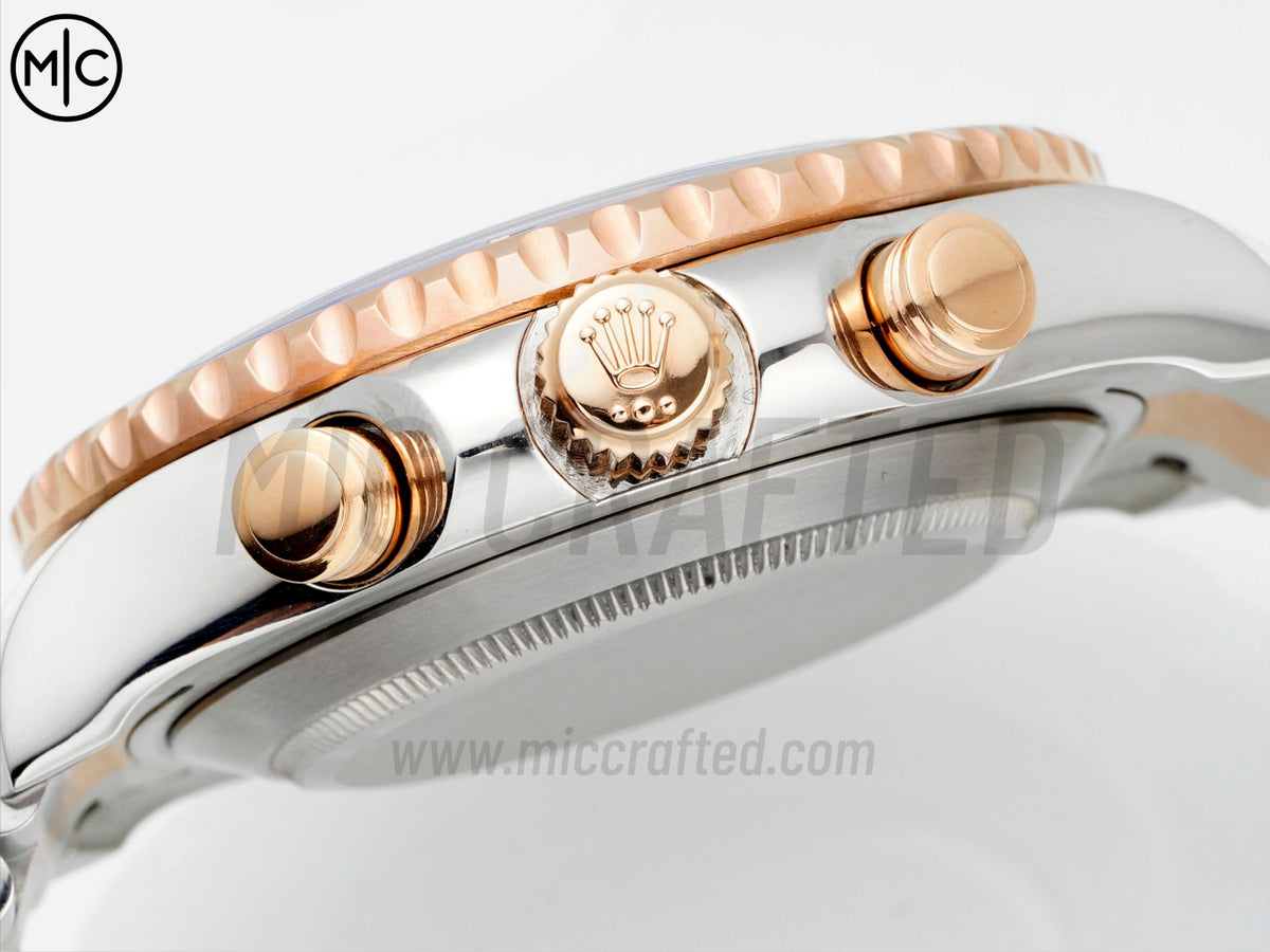 YachtMaster II 44mm 116681 不鏽鋼/玫瑰金藍色陶瓷錶圈白色錶盤搭配不鏽鋼/玫瑰金錶帶 - 尊貴版