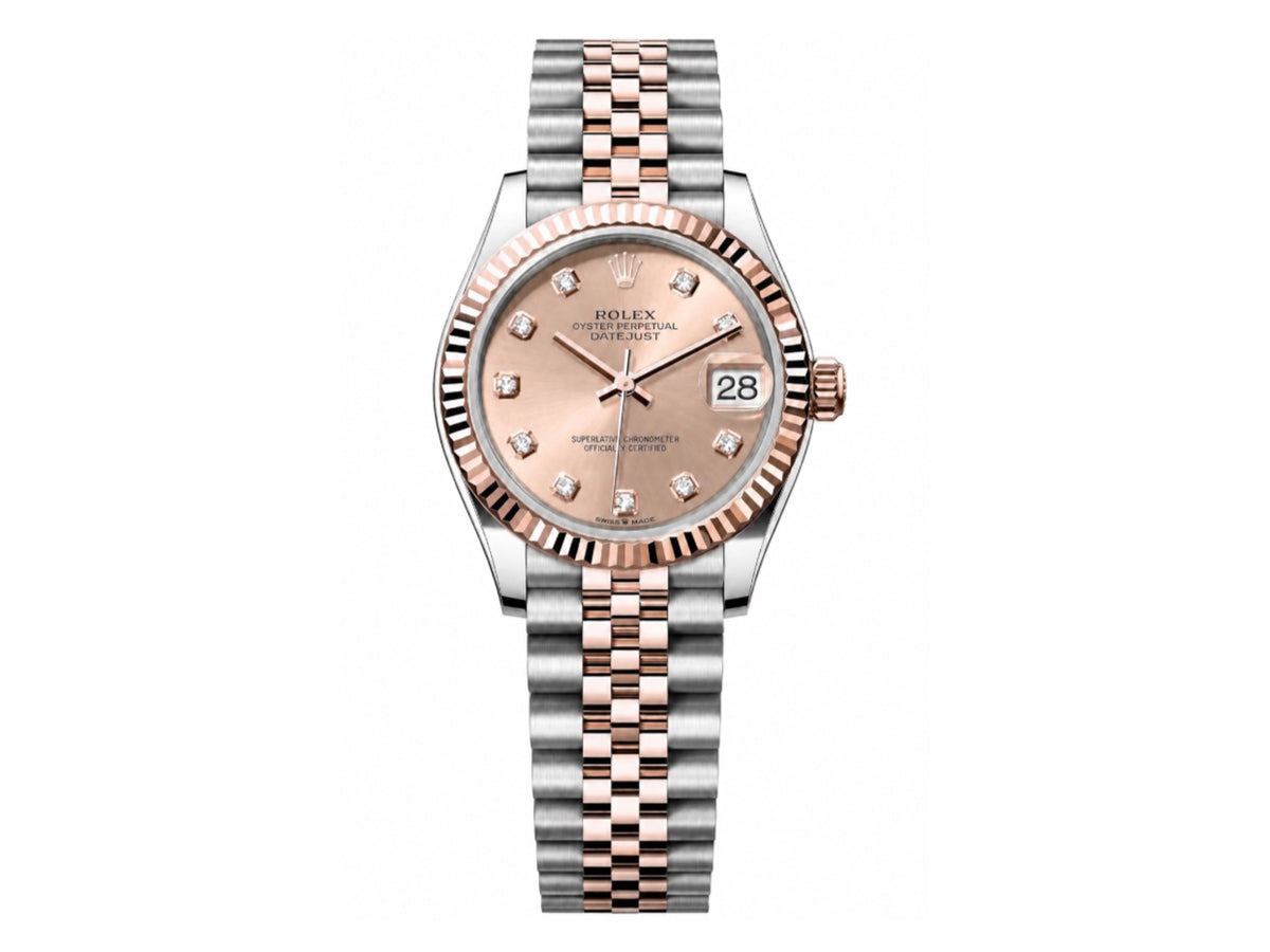 DateJust 31mm Ladies 278271 Fluted Bezel SS/RG Rose Gold Dial on Jubilee Bracelet – Premium Edition