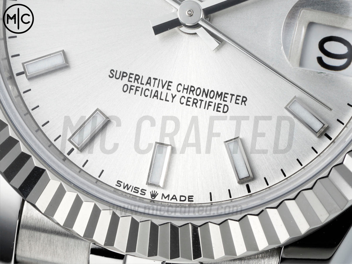 DateJust 31毫米女裝 278274 鋸齒錶圈 SS 銀色棒狀刻度錶盤配 Jubilee 錶帶 - 高級版