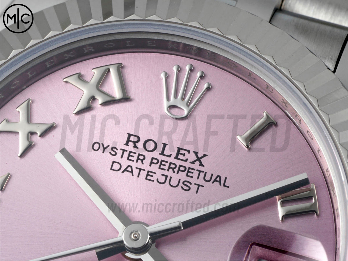 DateJust 31mm Ladies 278274 Fluted Bezel SS Pink Roman Dial on Jubilee Bracelet – Premium Edition