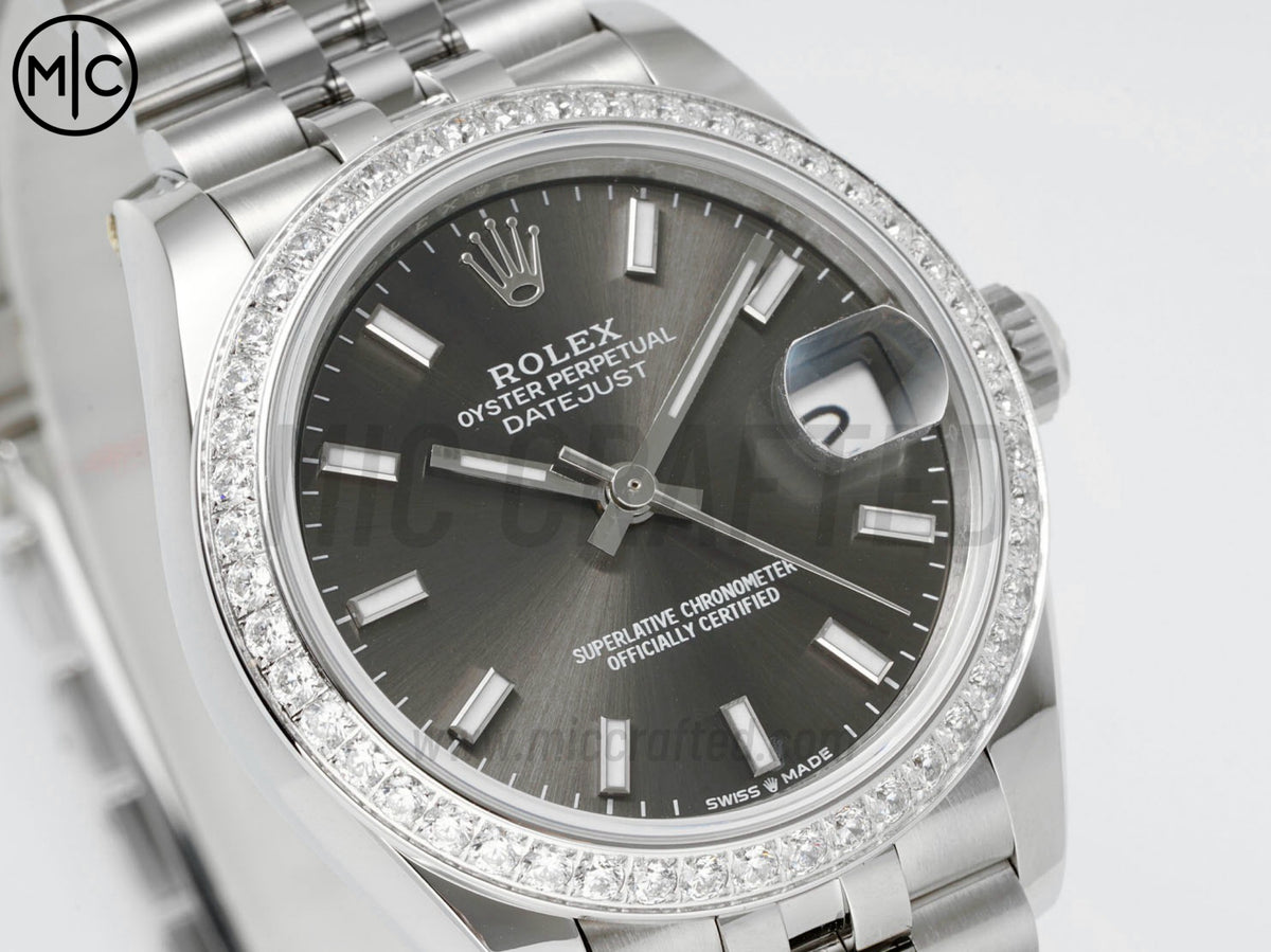 DateJust 31mm 女款 278384 不鏽鋼灰色錶盤配 Jubilee 錶帶 - 高級版