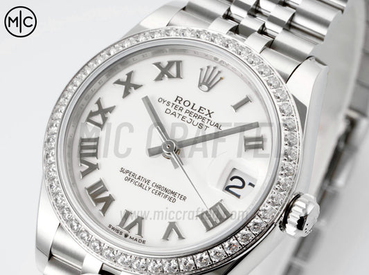 DateJust 31mm Ladies 278384 SS White Roman Dial on Jubilee Bracelet – Premium Edition