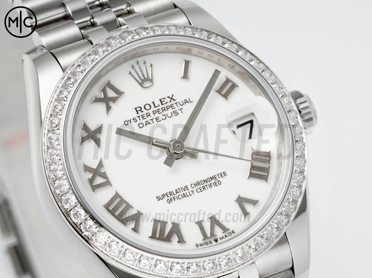 DateJust 31mm Ladies 278384 SS White Roman Dial on Jubilee Bracelet – Premium Edition
