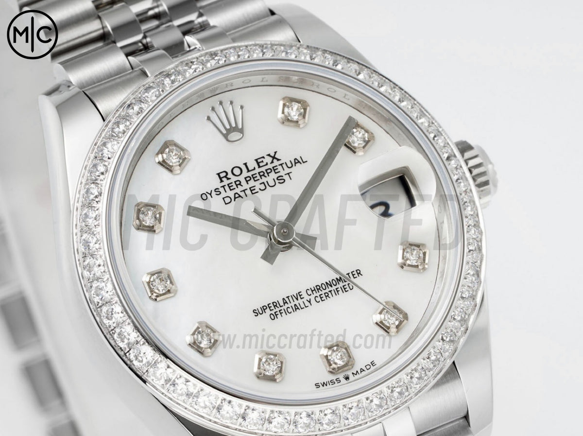 DateJust 31mm 女款 278384 不鏽鋼珍珠母貝錶盤配 Jubilee 錶帶 - 高級版