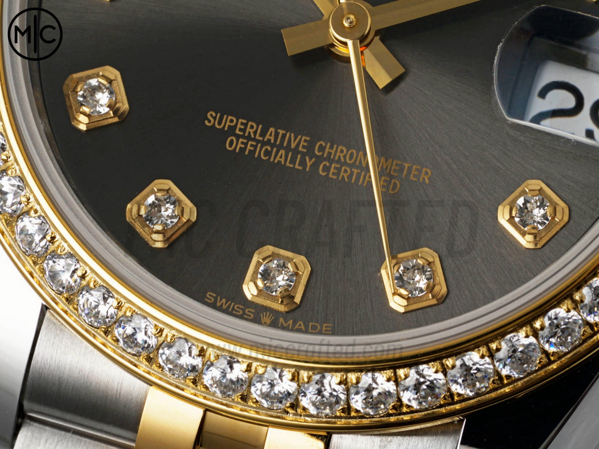 DateJust 31mm 女款 278383 不鏽鋼/黃金灰色錶盤配 Jubilee 錶帶 - 高級版