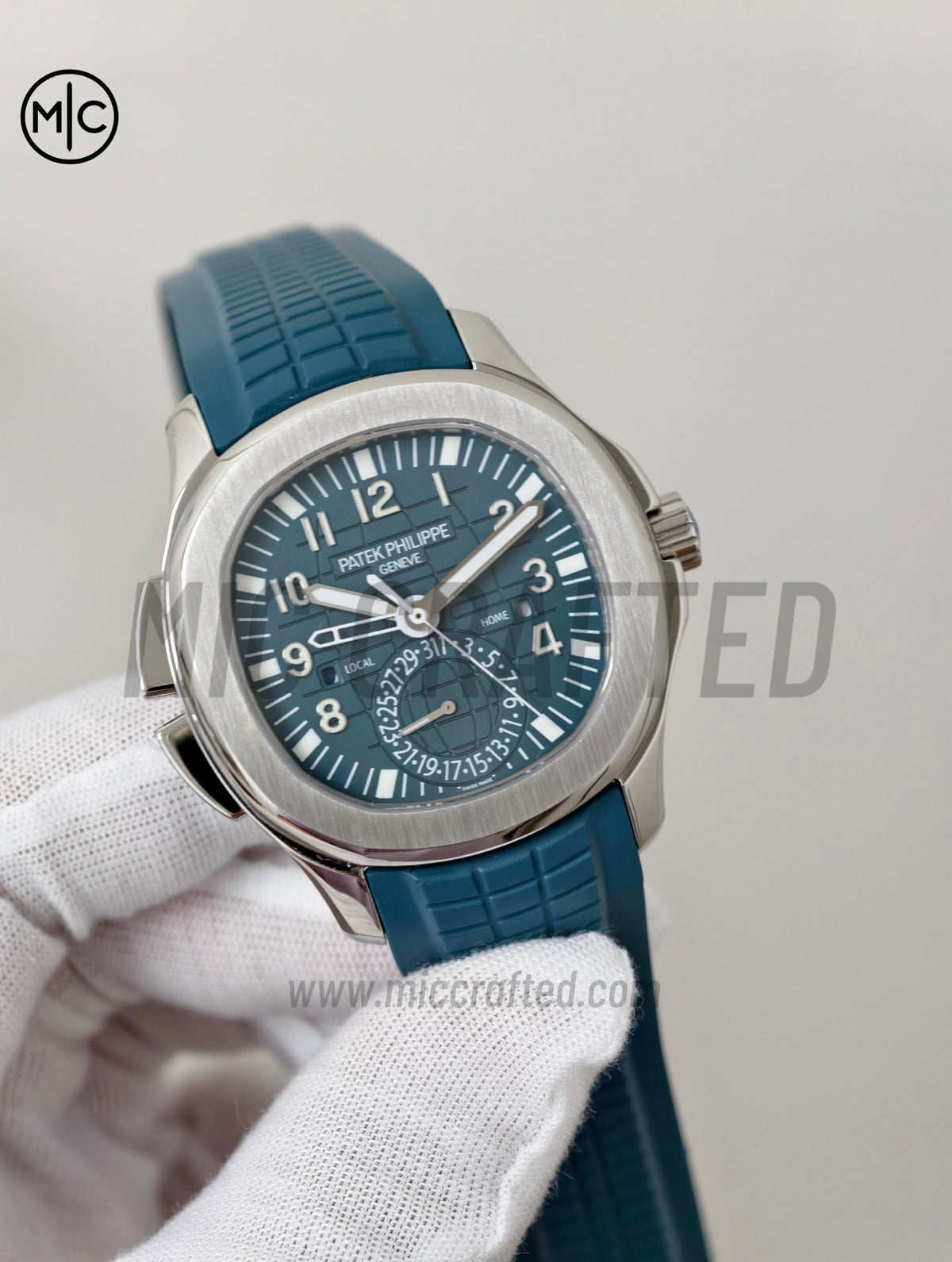 Aquanaut 5164G 41mm SS 藍色錶盤配藍色橡膠錶帶 - 高級版