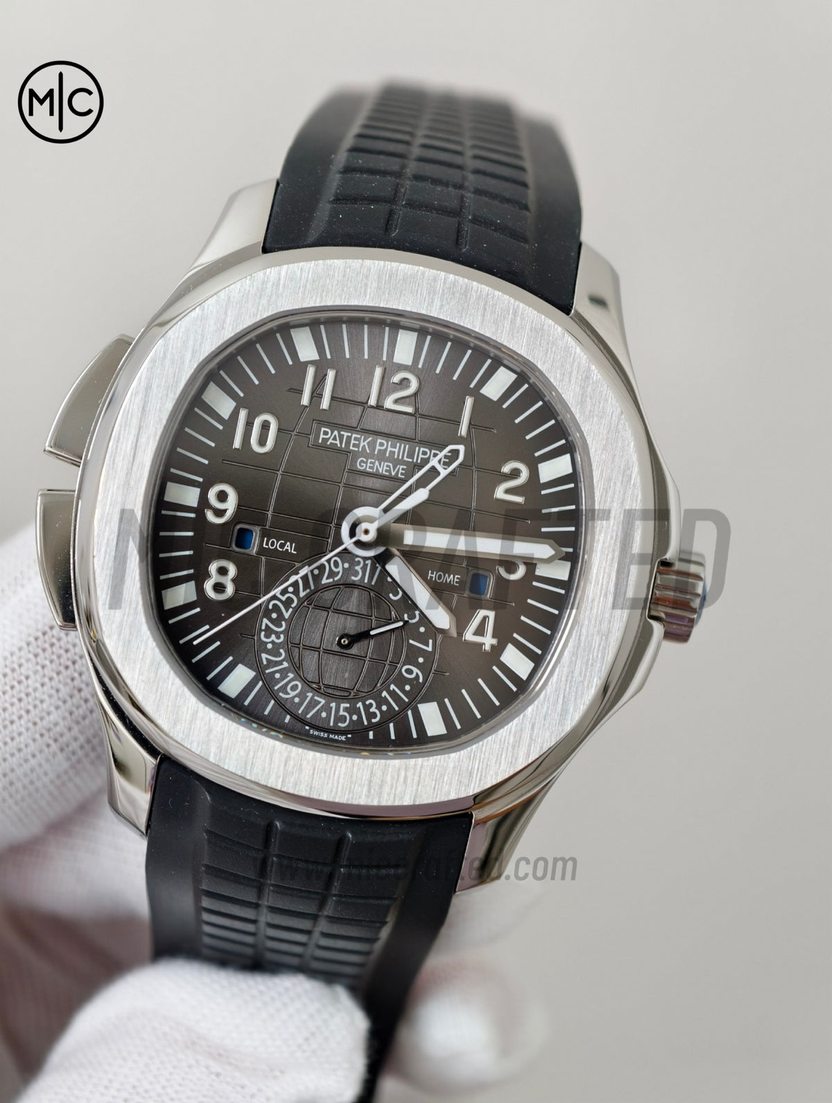 Aquanaut 5164 41mm SS 灰色錶盤配黑色橡膠錶帶 - 高級版