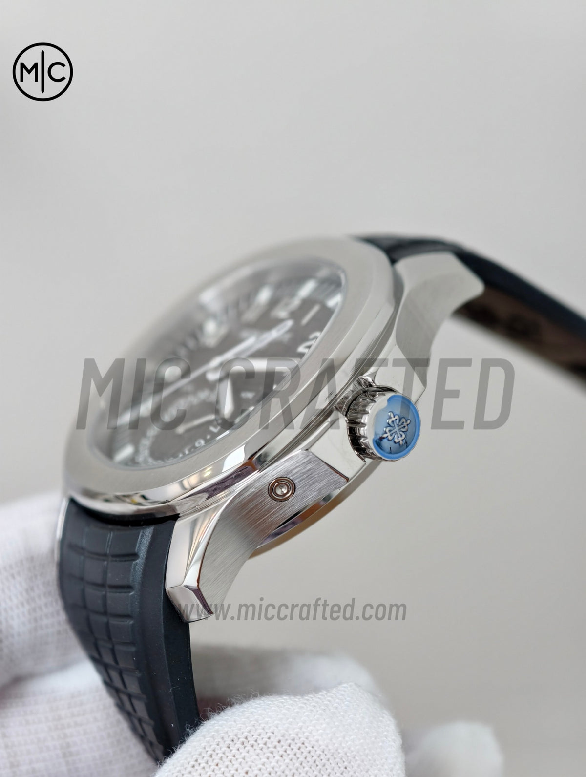 Aquanaut 5164 41mm SS 灰色錶盤配黑色橡膠錶帶 - 高級版