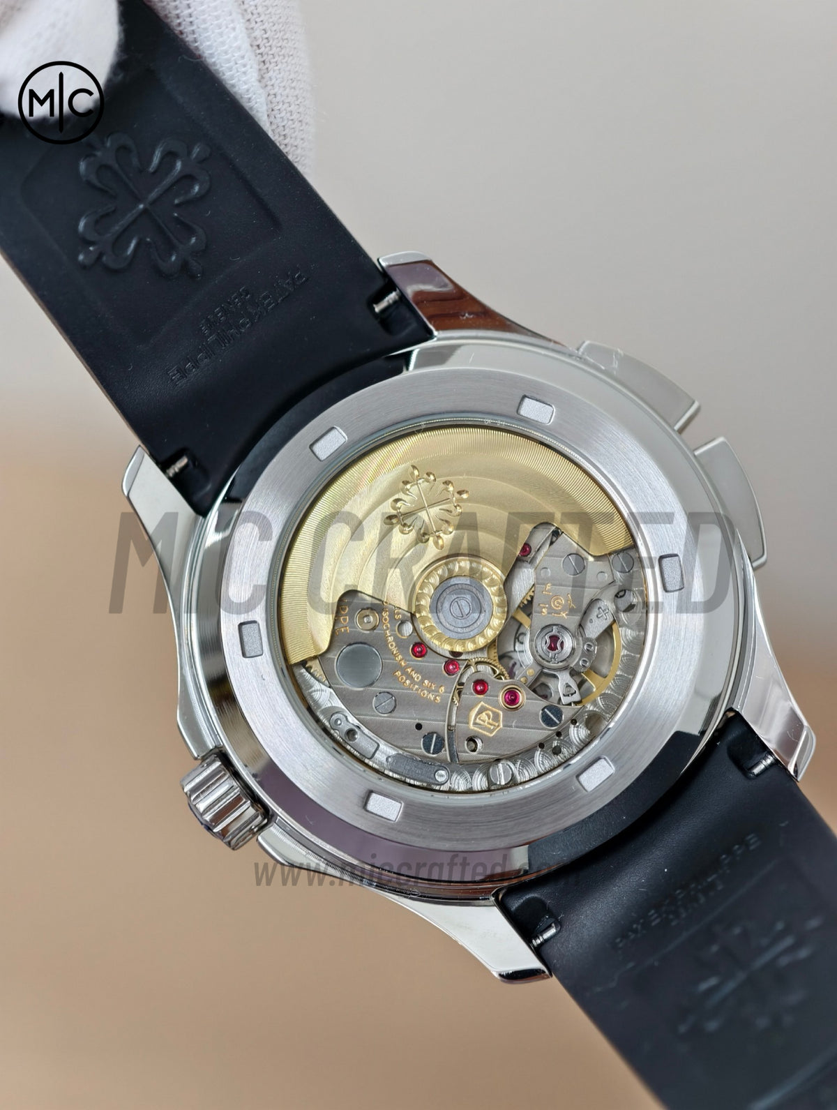 Aquanaut 5164 41mm SS 灰色錶盤配黑色橡膠錶帶 - 高級版