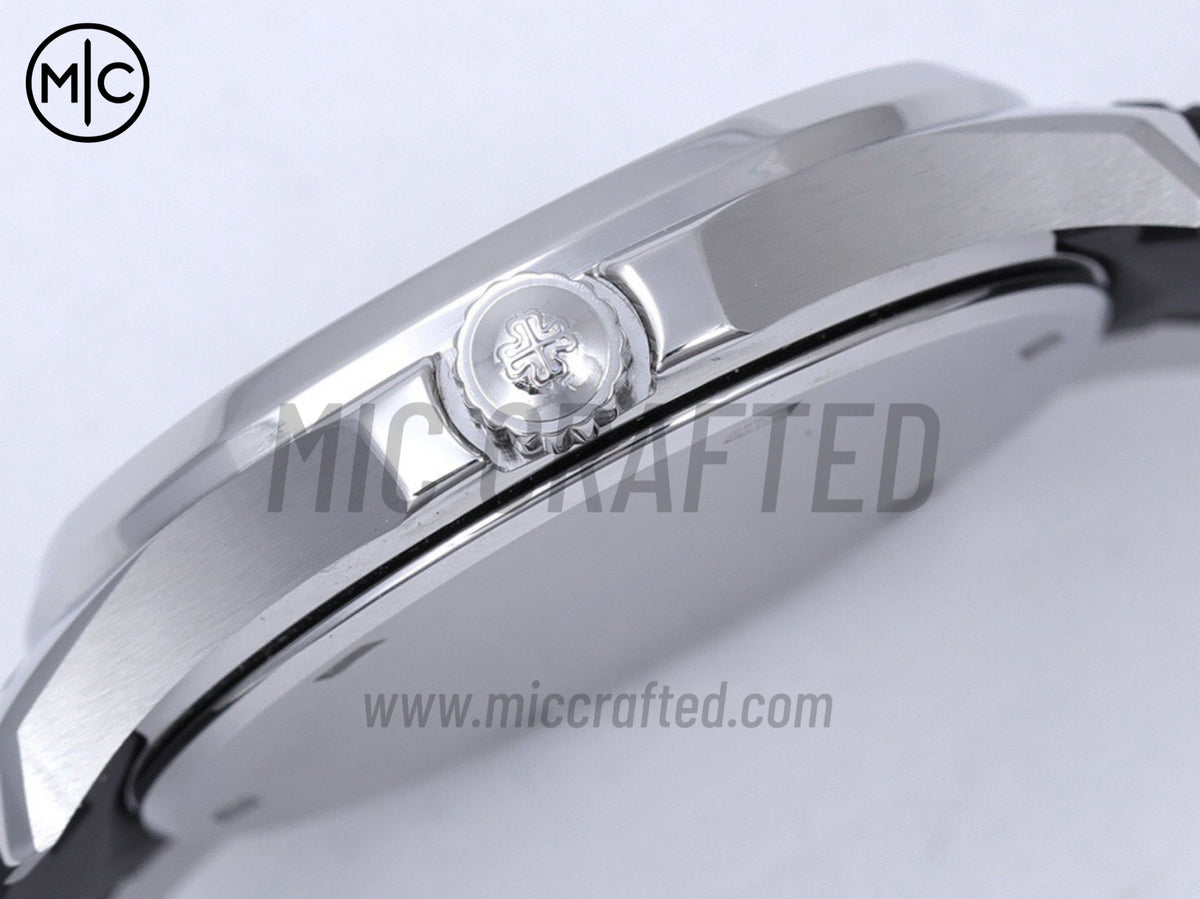 Aquanaut 5267 38.8mm SS 黑色紋理錶盤配黑色橡膠錶帶 石英 - 高級版